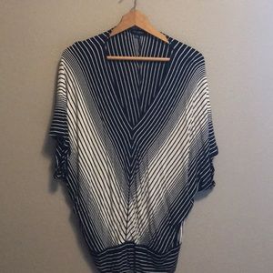 Blue and white stripe top